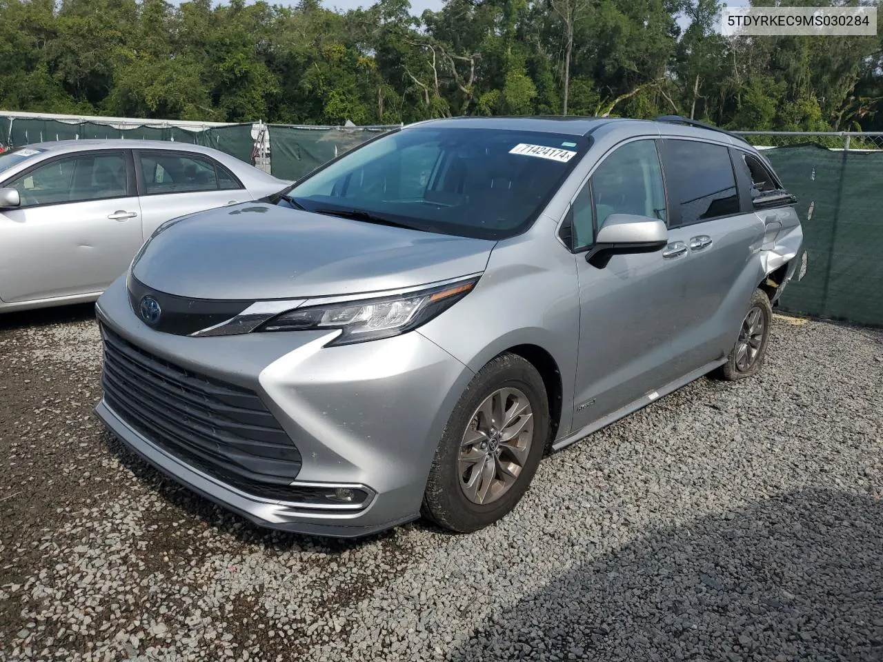 2021 Toyota Sienna Xle VIN: 5TDYRKEC9MS030284 Lot: 71424174