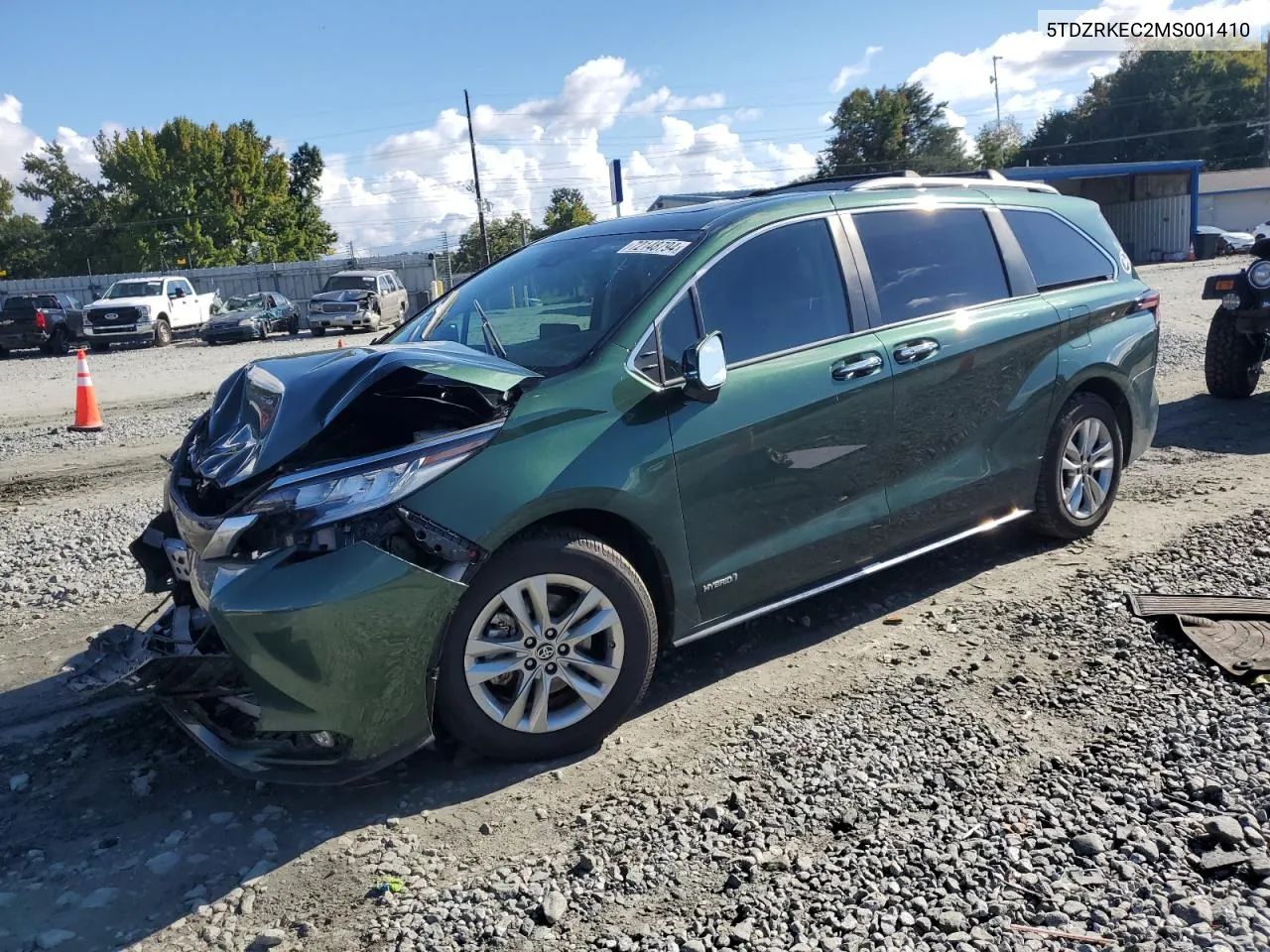 2021 Toyota Sienna Limited VIN: 5TDZRKEC2MS001410 Lot: 72148794