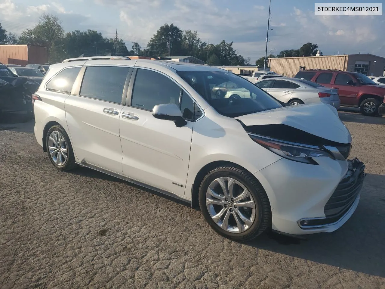 2021 Toyota Sienna Limited VIN: 5TDERKEC4MS012021 Lot: 72164284