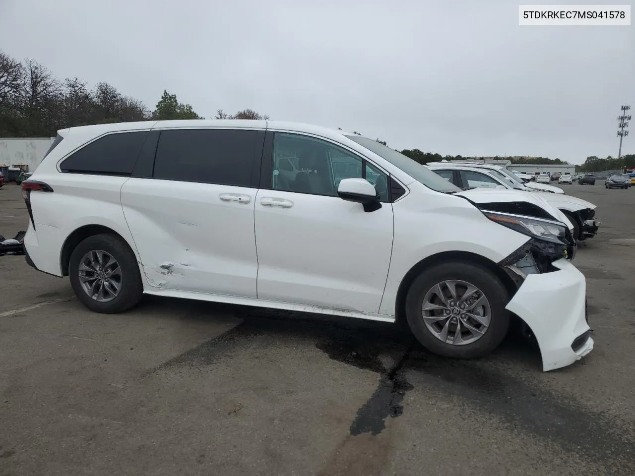 5TDKRKEC7MS041578 2021 Toyota Sienna Le