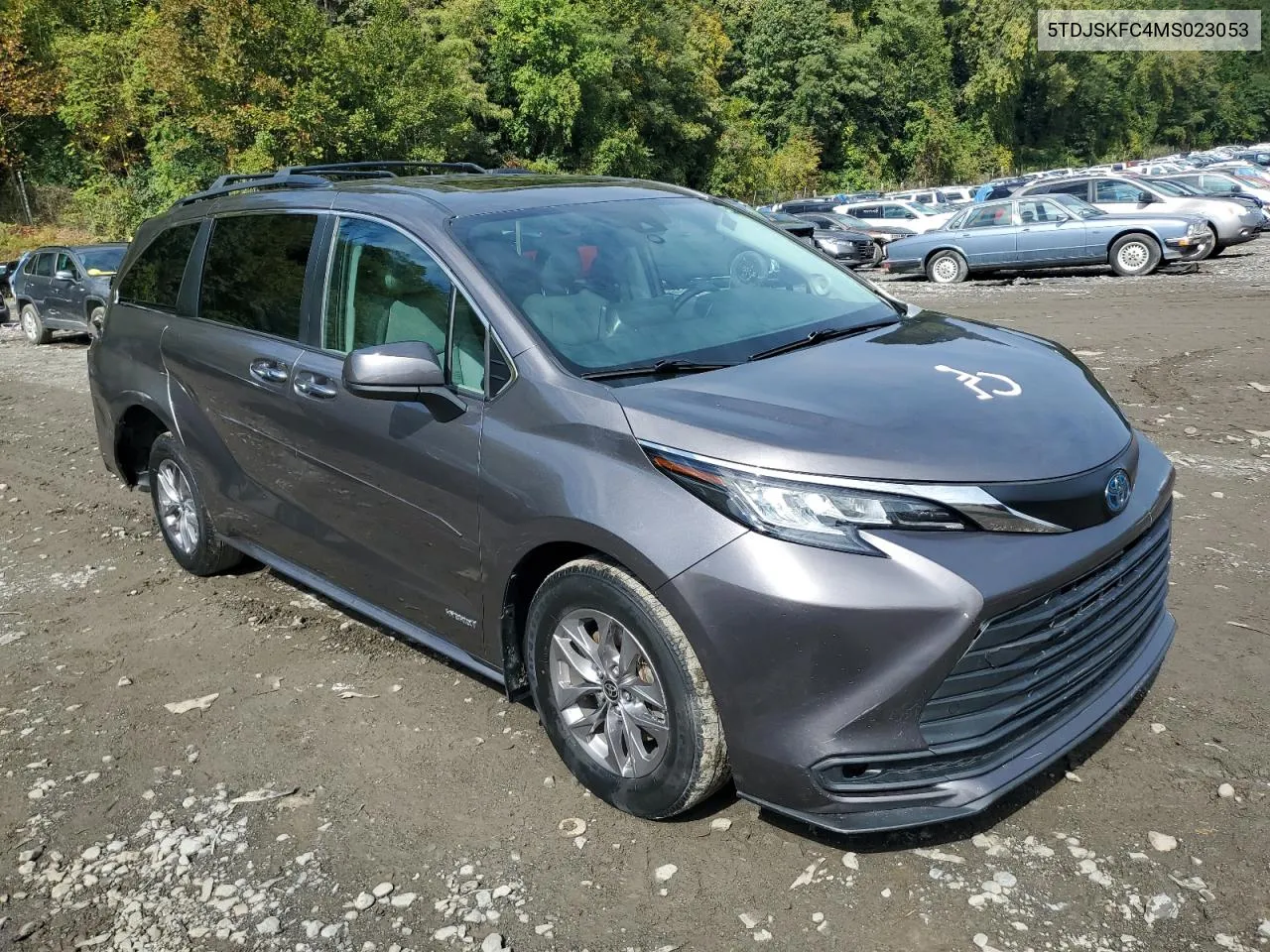 2021 Toyota Sienna Xle VIN: 5TDJSKFC4MS023053 Lot: 73636224