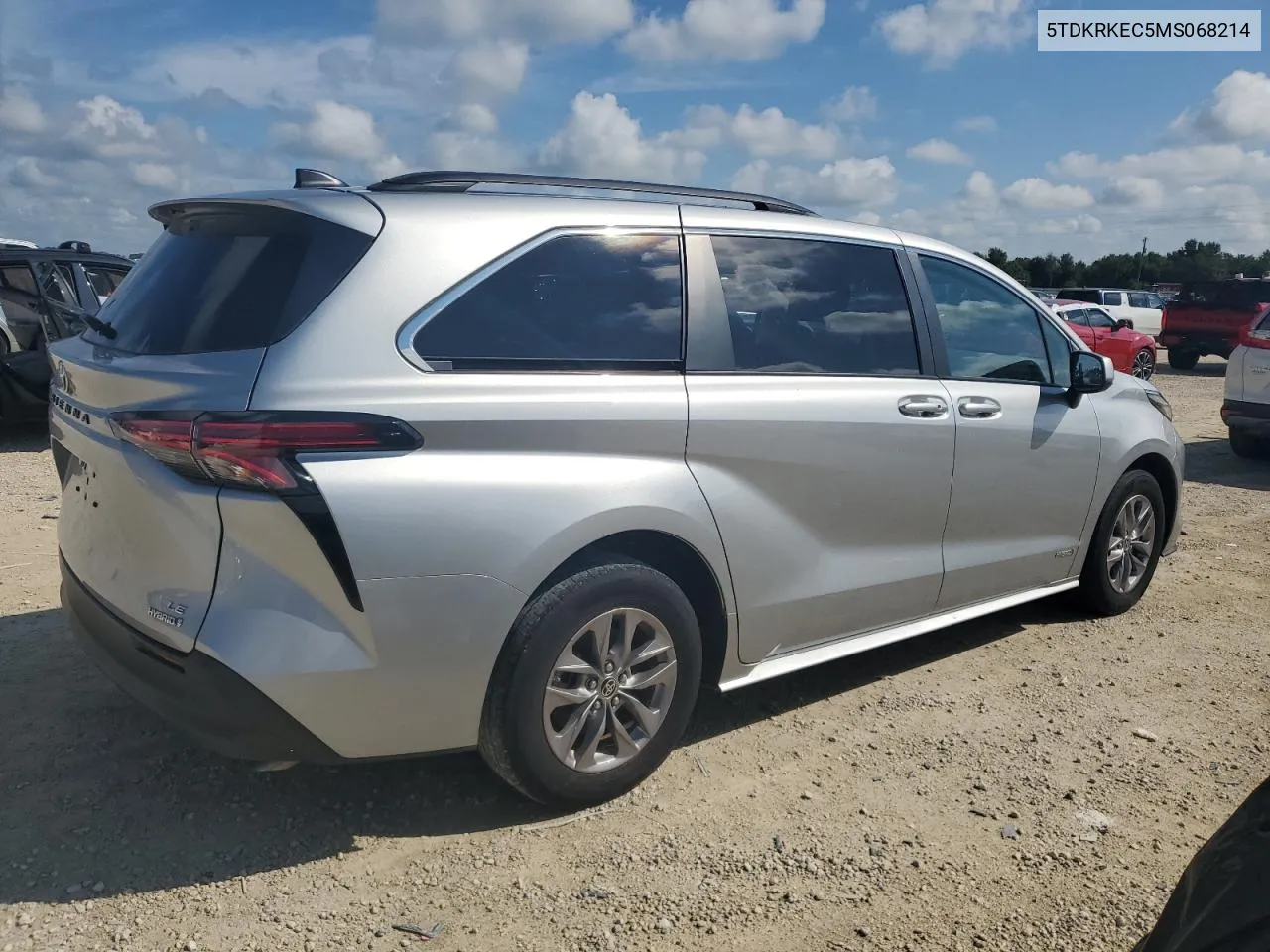 2021 Toyota Sienna Le VIN: 5TDKRKEC5MS068214 Lot: 74280724