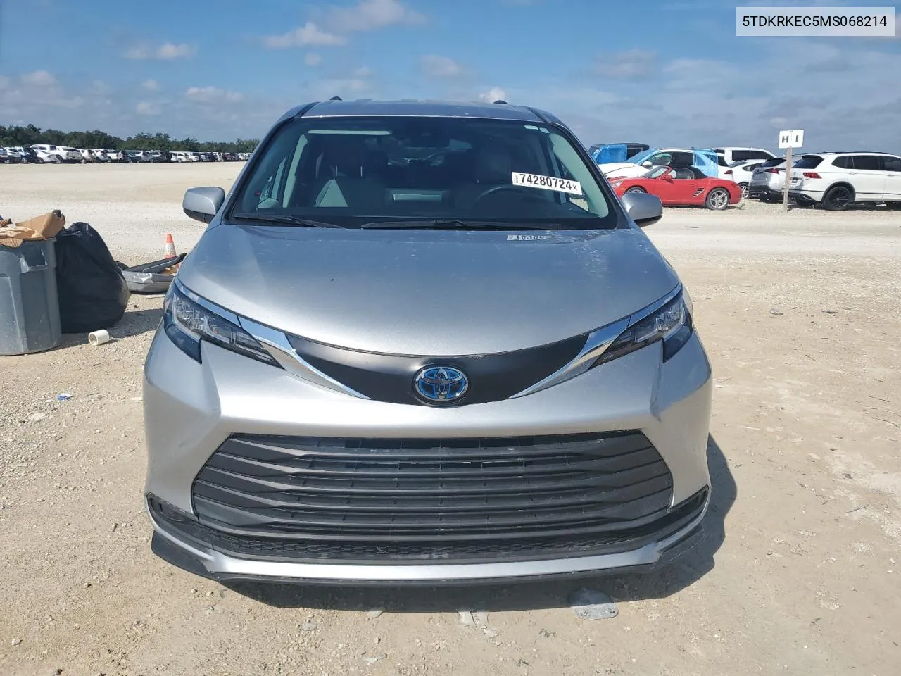 2021 Toyota Sienna Le VIN: 5TDKRKEC5MS068214 Lot: 74280724