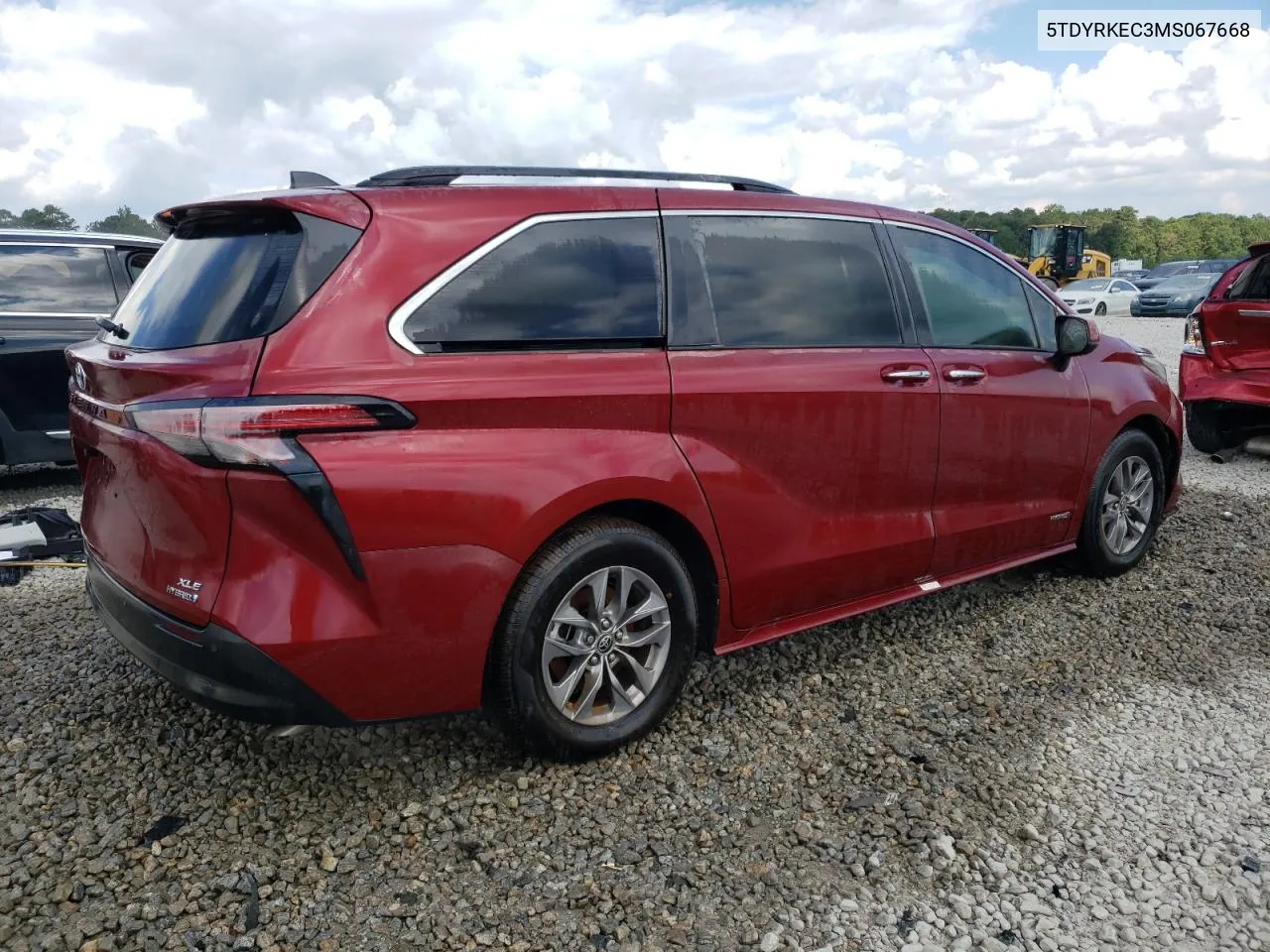 2021 Toyota Sienna Xle VIN: 5TDYRKEC3MS067668 Lot: 74391724