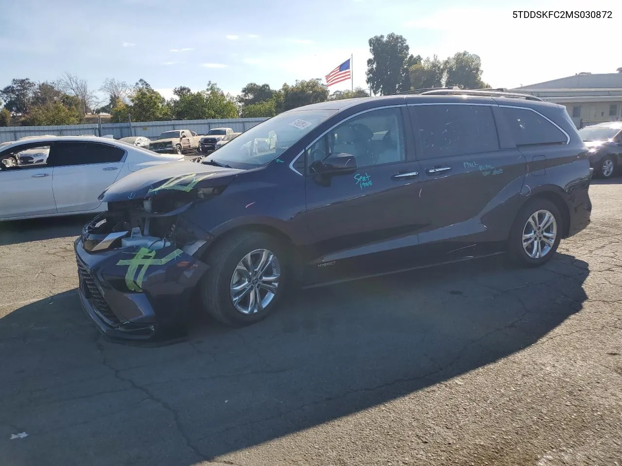 2021 Toyota Sienna Xse VIN: 5TDDSKFC2MS030872 Lot: 74602814