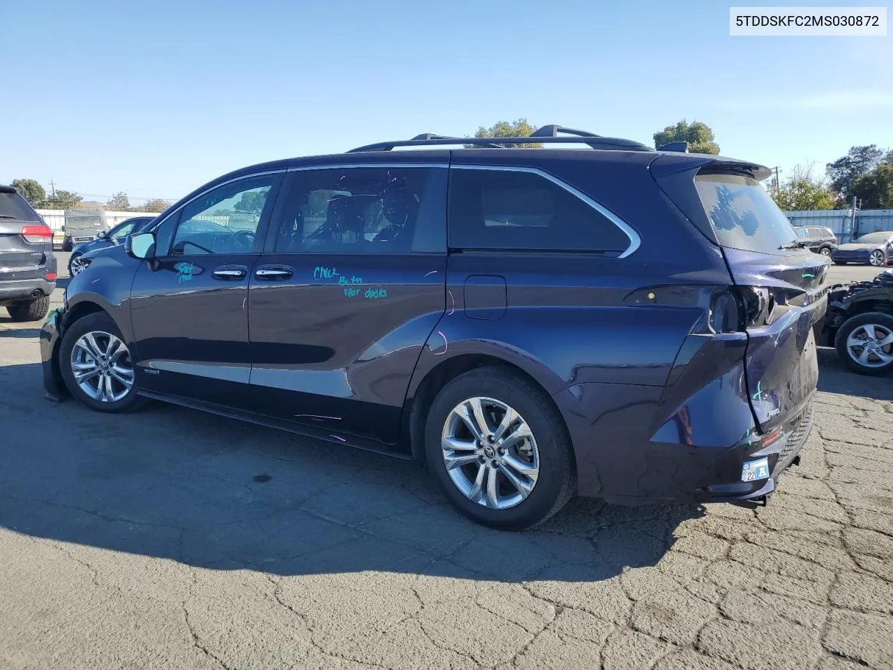 2021 Toyota Sienna Xse VIN: 5TDDSKFC2MS030872 Lot: 74602814