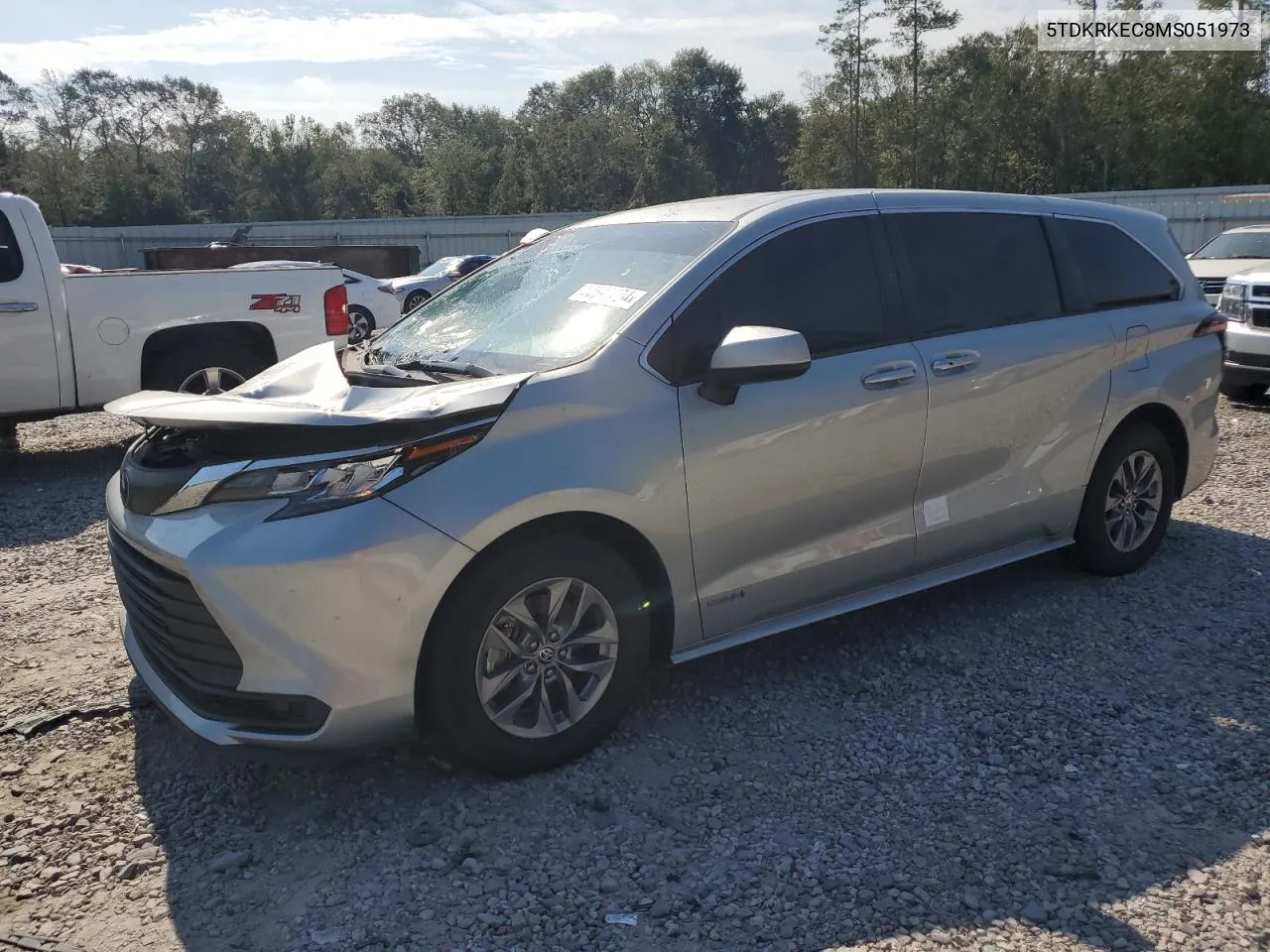 2021 Toyota Sienna Le VIN: 5TDKRKEC8MS051973 Lot: 74693254