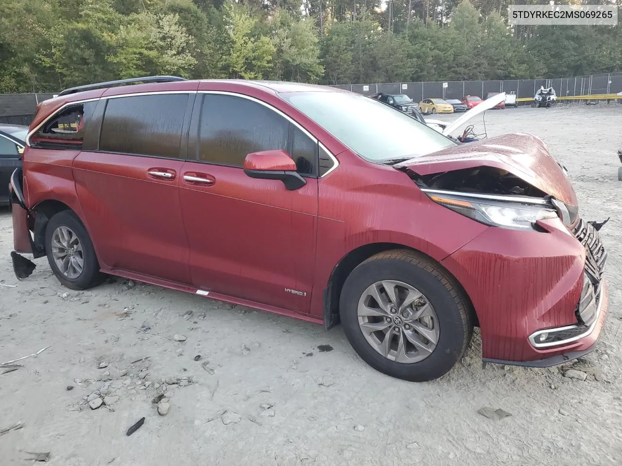 2021 Toyota Sienna Xle VIN: 5TDYRKEC2MS069265 Lot: 75215304