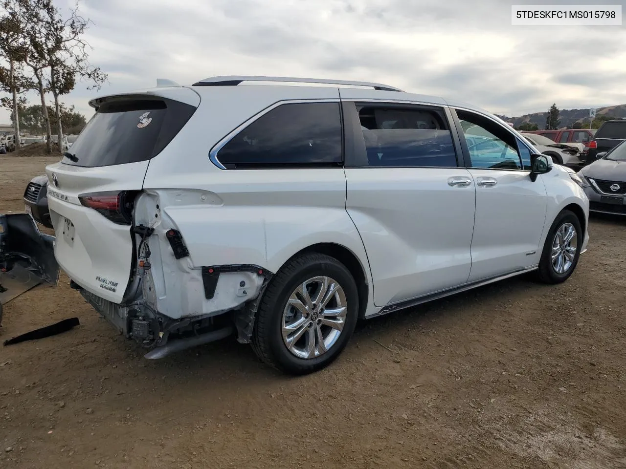 2021 Toyota Sienna Limited VIN: 5TDESKFC1MS015798 Lot: 75559564