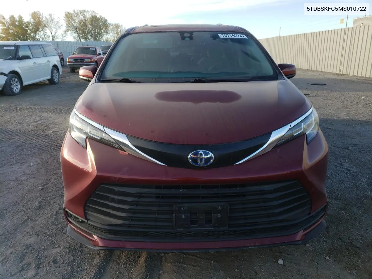 2021 Toyota Sienna Le VIN: 5TDBSKFC5MS010722 Lot: 75714074