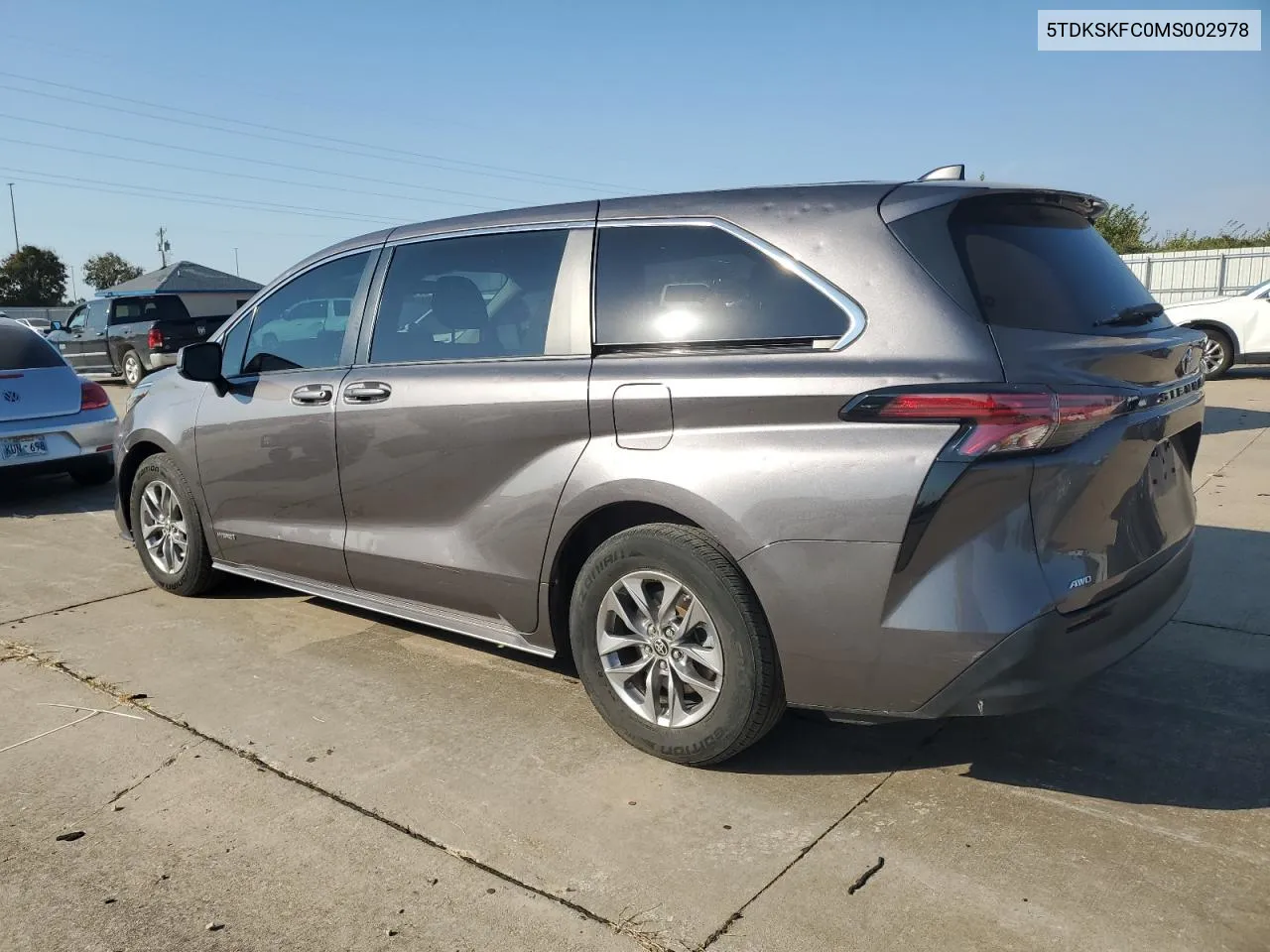 2021 Toyota Sienna Le VIN: 5TDKSKFC0MS002978 Lot: 75885974