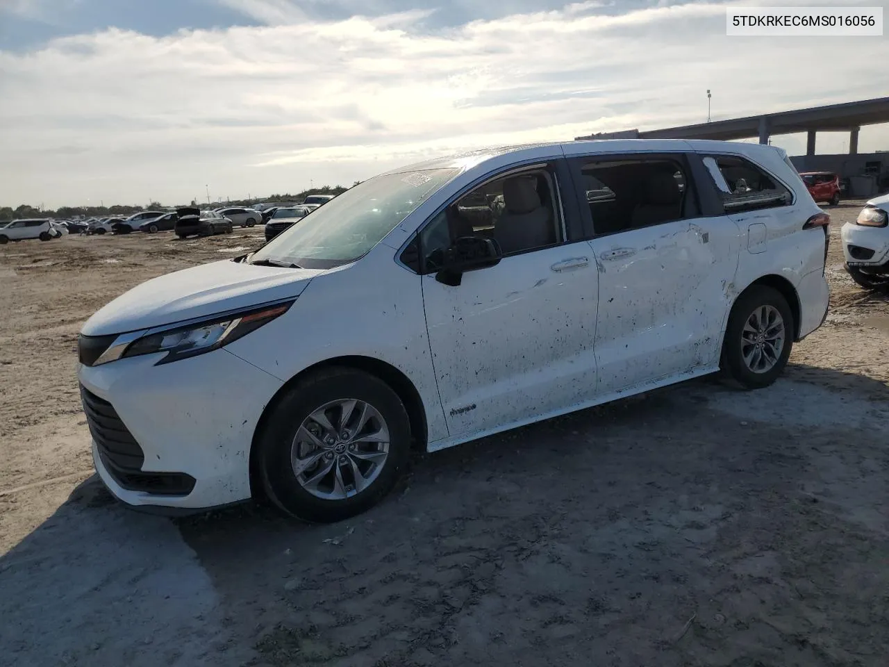 2021 Toyota Sienna Le VIN: 5TDKRKEC6MS016056 Lot: 76234484