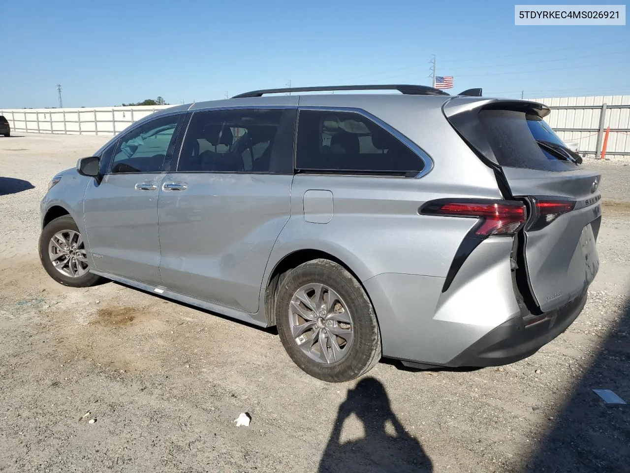 2021 Toyota Sienna Xle VIN: 5TDYRKEC4MS026921 Lot: 76329254