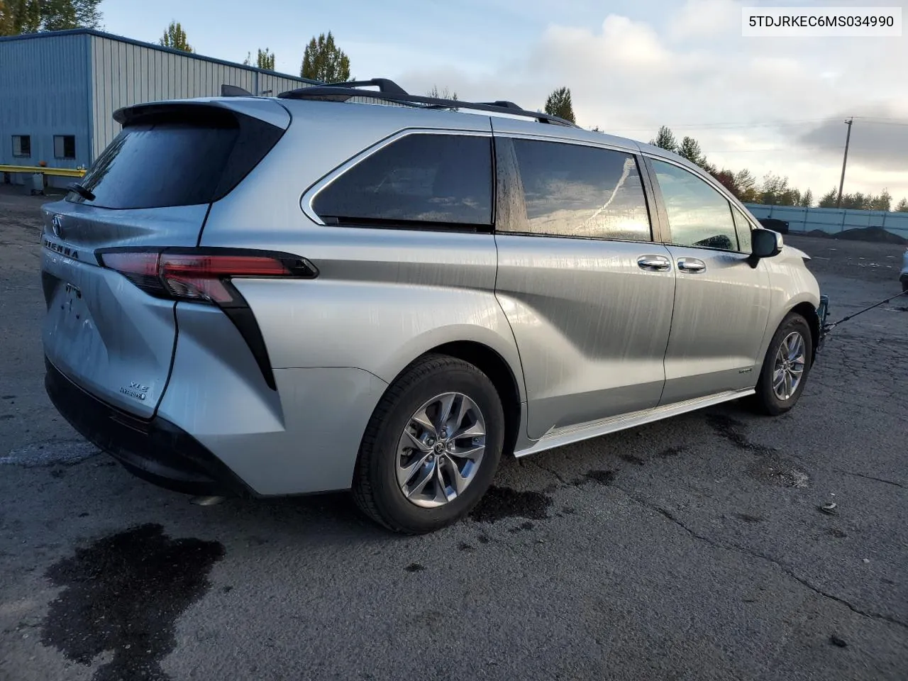 2021 Toyota Sienna Xle VIN: 5TDJRKEC6MS034990 Lot: 77654734