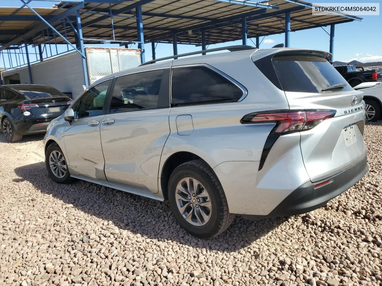 2021 Toyota Sienna Le VIN: 5TDKRKEC4MS064042 Lot: 79345404