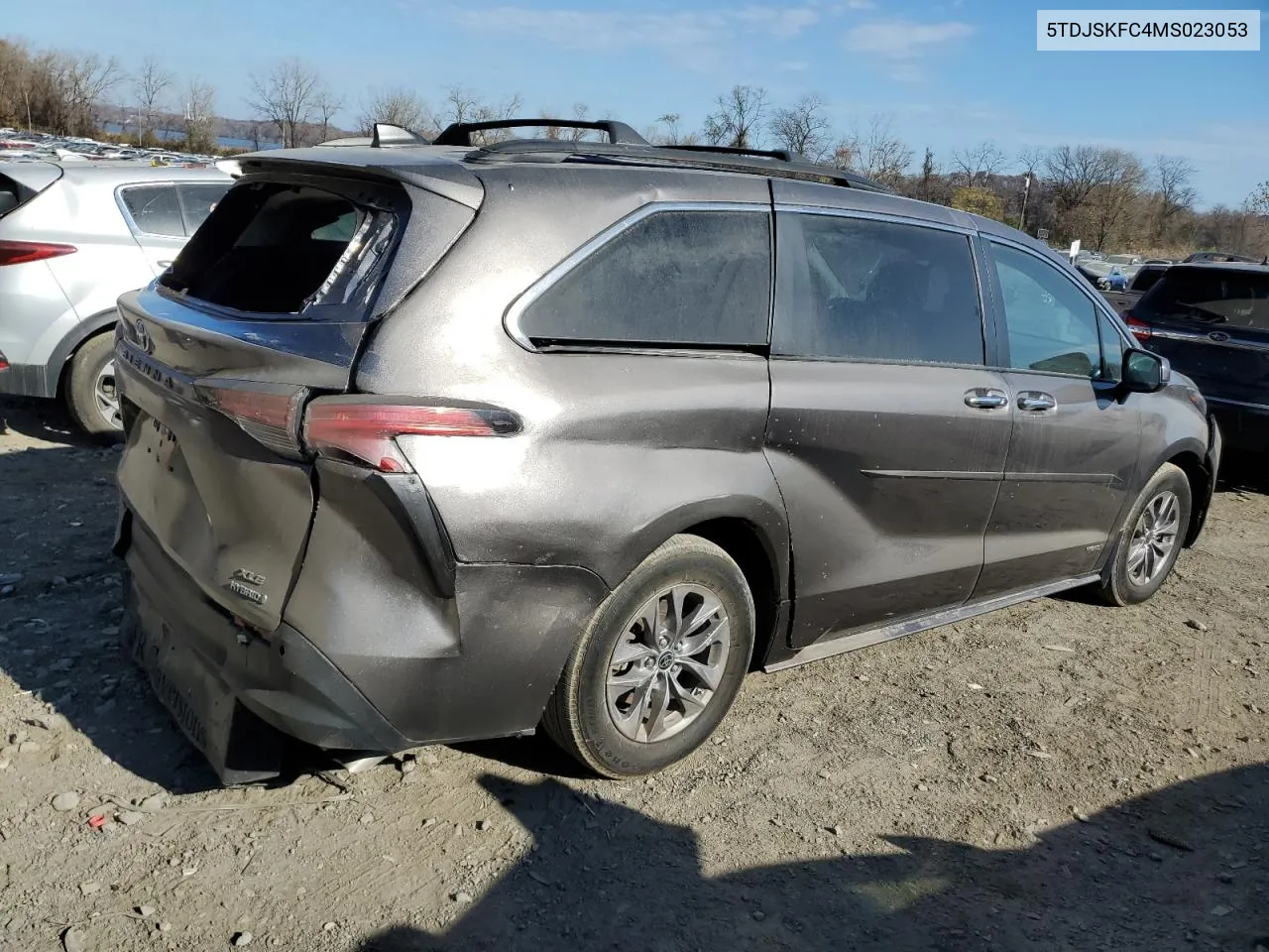 2021 Toyota Sienna Xle VIN: 5TDJSKFC4MS023053 Lot: 79536454