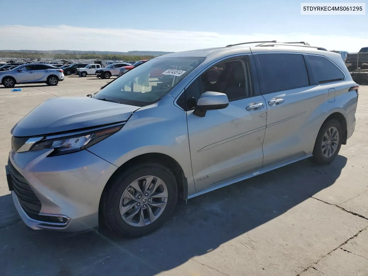 2021 Toyota Sienna Xle VIN: 5TDYRKEC4MS061295 Lot: 80349514