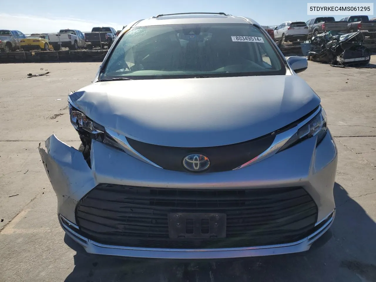 2021 Toyota Sienna Xle VIN: 5TDYRKEC4MS061295 Lot: 80349514