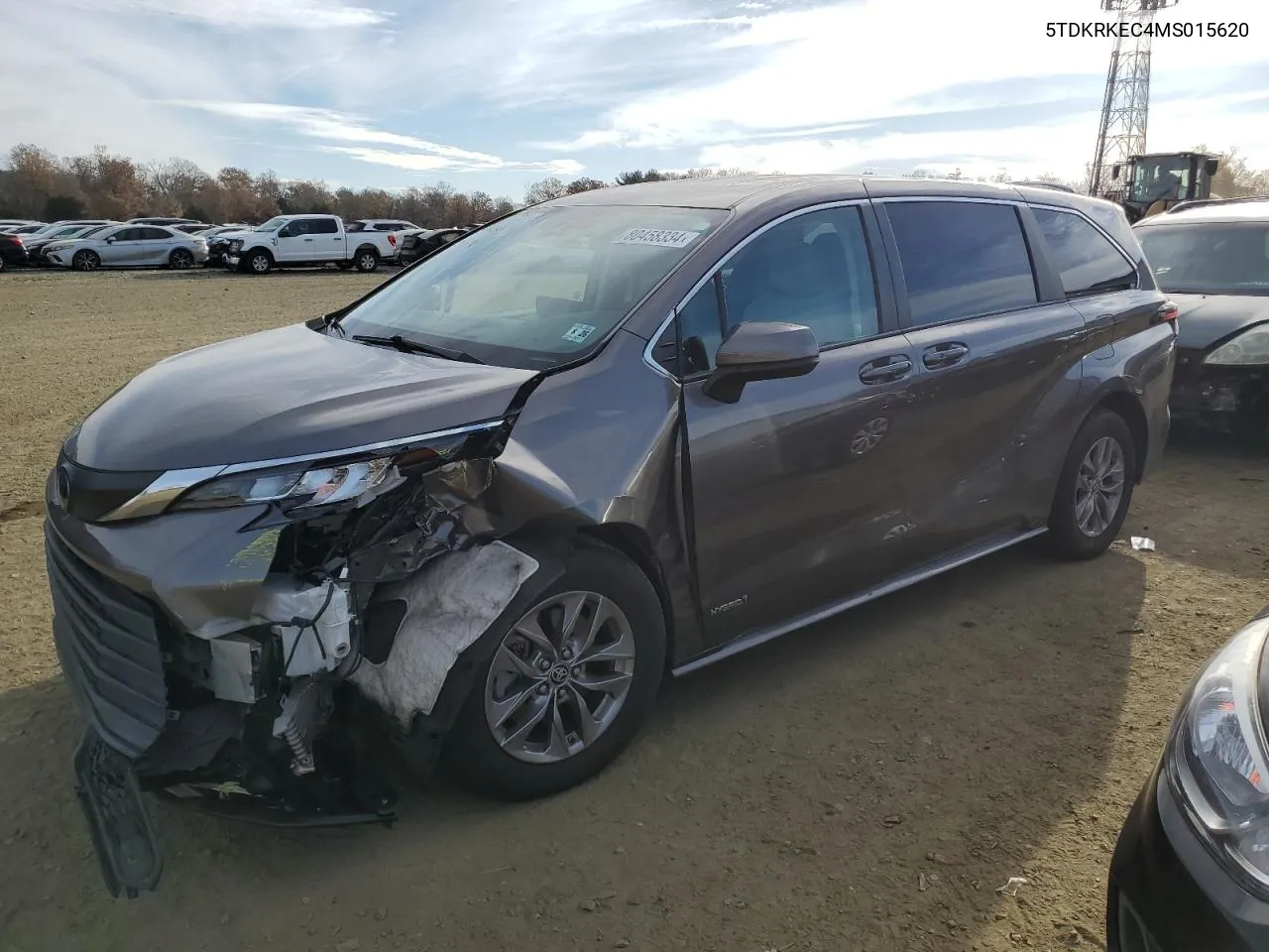 2021 Toyota Sienna Le VIN: 5TDKRKEC4MS015620 Lot: 80458334