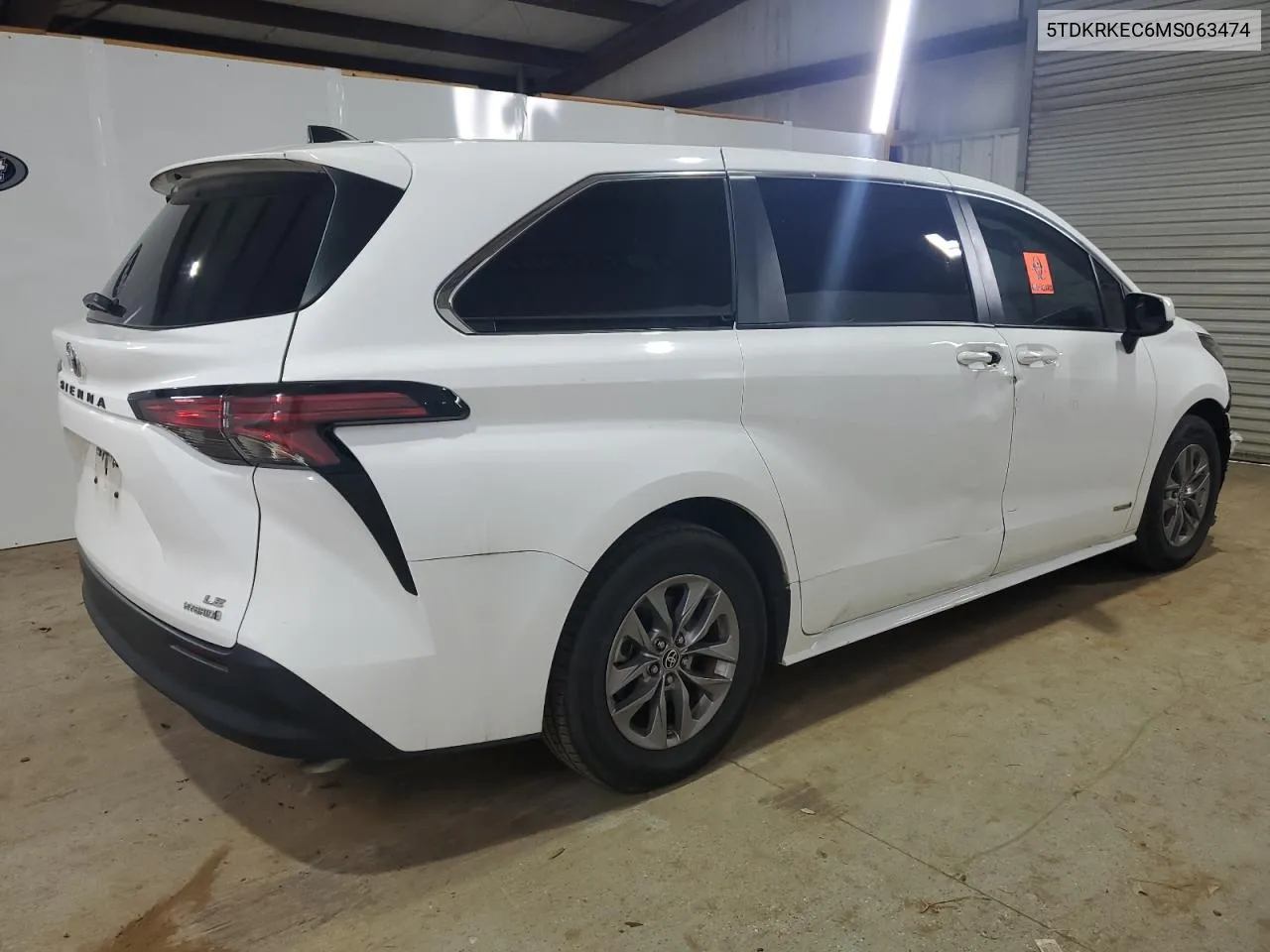 2021 Toyota Sienna Le VIN: 5TDKRKEC6MS063474 Lot: 80840504