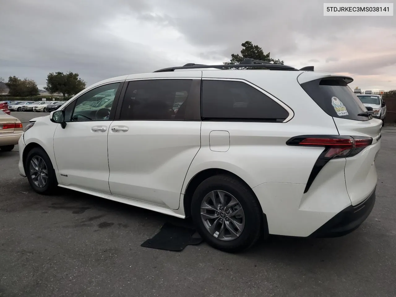 2021 Toyota Sienna Xle VIN: 5TDJRKEC3MS038141 Lot: 80937674