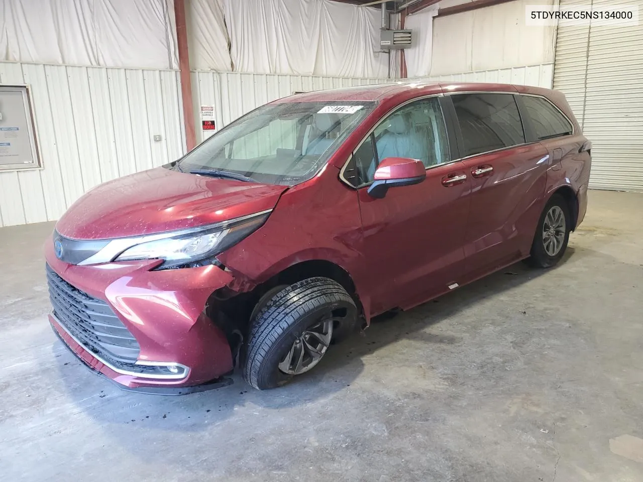 2022 Toyota Sienna Xle VIN: 5TDYRKEC5NS134000 Lot: 66077704