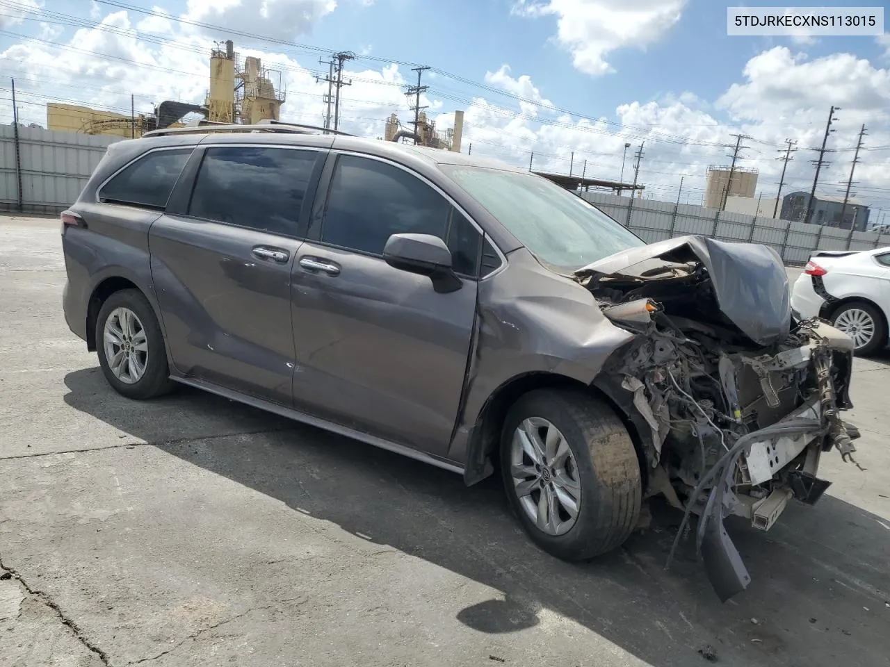 2022 Toyota Sienna Xle VIN: 5TDJRKECXNS113015 Lot: 71818334