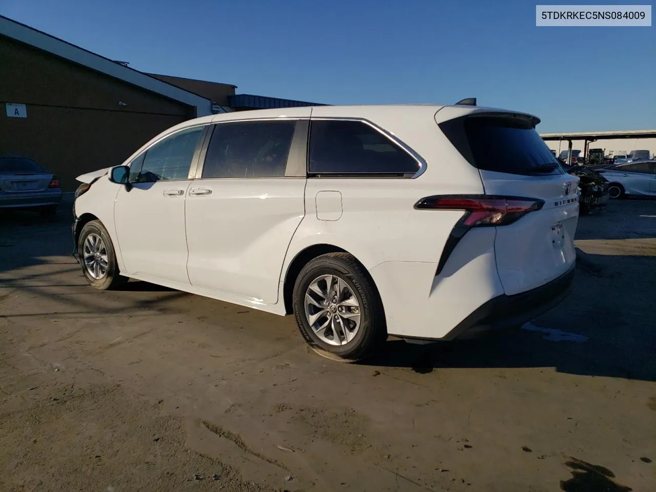 2022 Toyota Sienna Le VIN: 5TDKRKEC5NS084009 Lot: 73232944