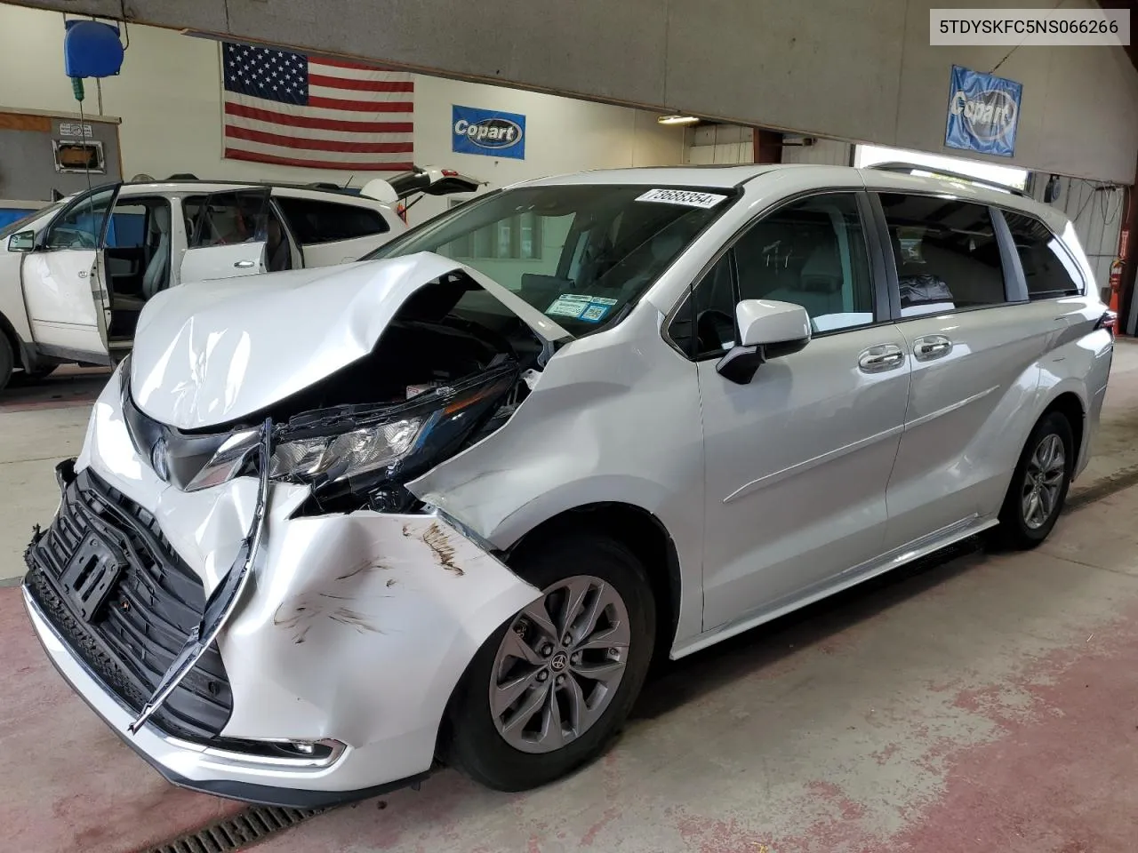 2022 Toyota Sienna Xle VIN: 5TDYSKFC5NS066266 Lot: 73688354