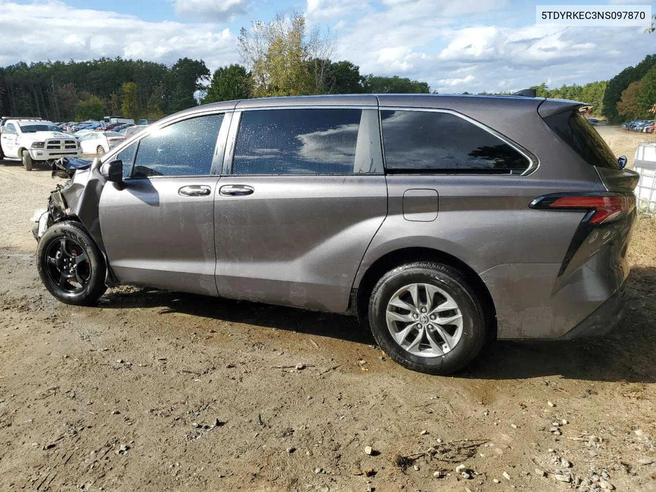 2022 Toyota Sienna Xle VIN: 5TDYRKEC3NS097870 Lot: 74251824