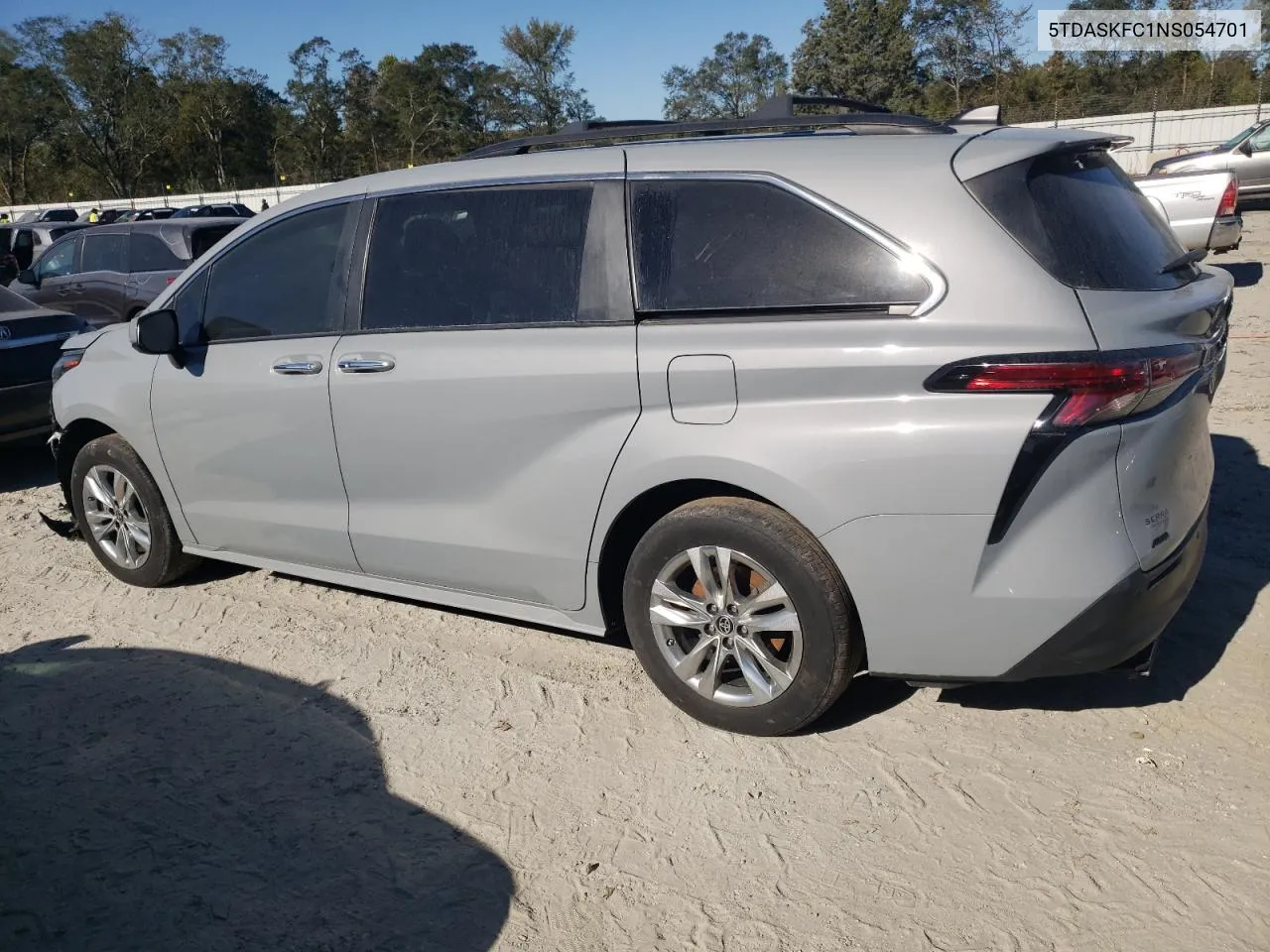 2022 Toyota Sienna Xle VIN: 5TDASKFC1NS054701 Lot: 75637314