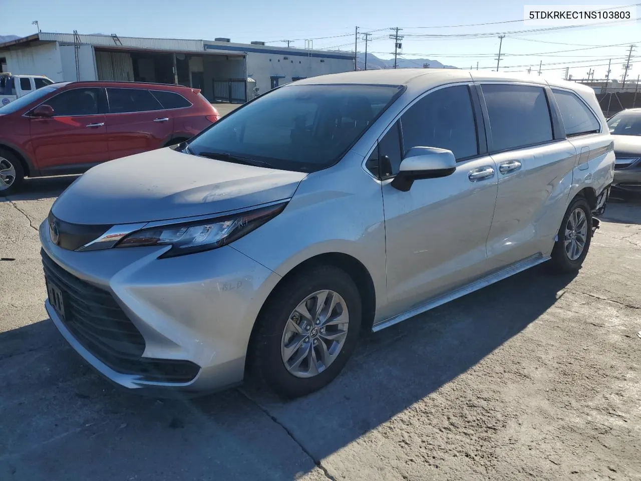 2022 Toyota Sienna Le VIN: 5TDKRKEC1NS103803 Lot: 76137414