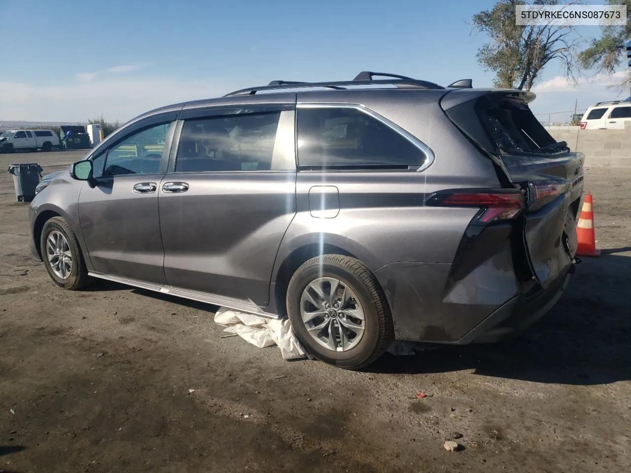 2022 Toyota Sienna Xle VIN: 5TDYRKEC6NS087673 Lot: 76329644