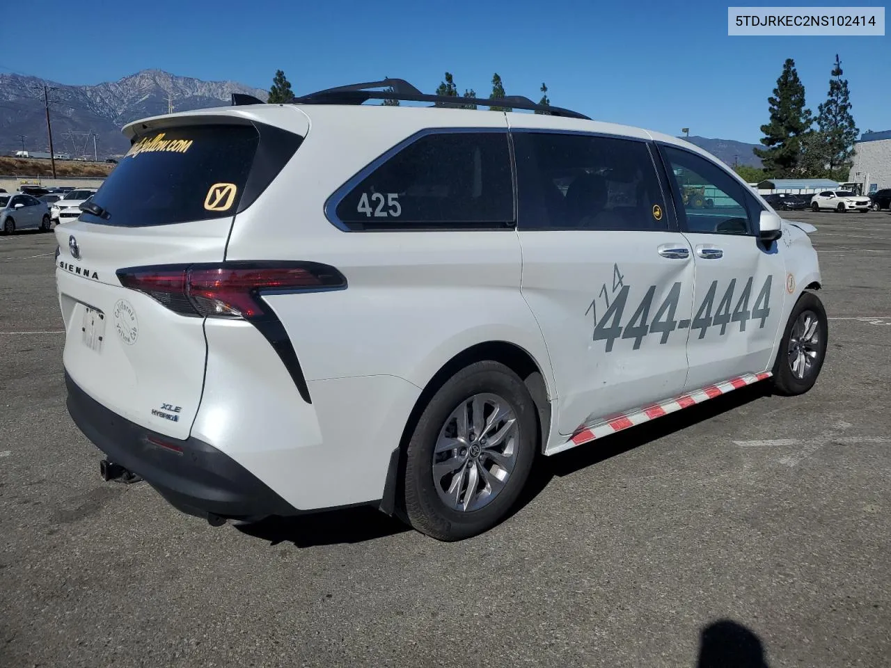 2022 Toyota Sienna Xle VIN: 5TDJRKEC2NS102414 Lot: 79756894