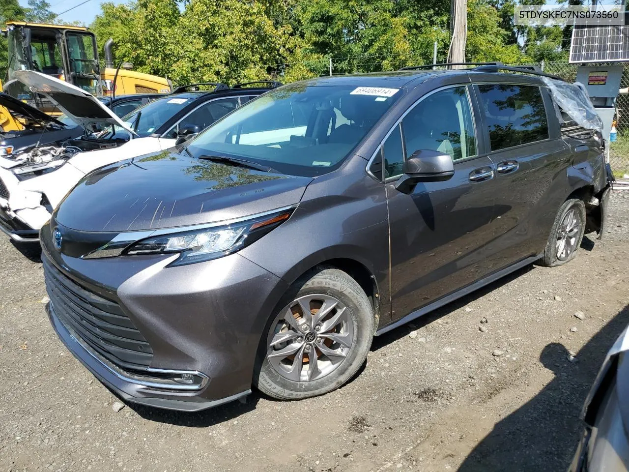 2022 Toyota Sienna Xle VIN: 5TDYSKFC7NS073560 Lot: 80547224