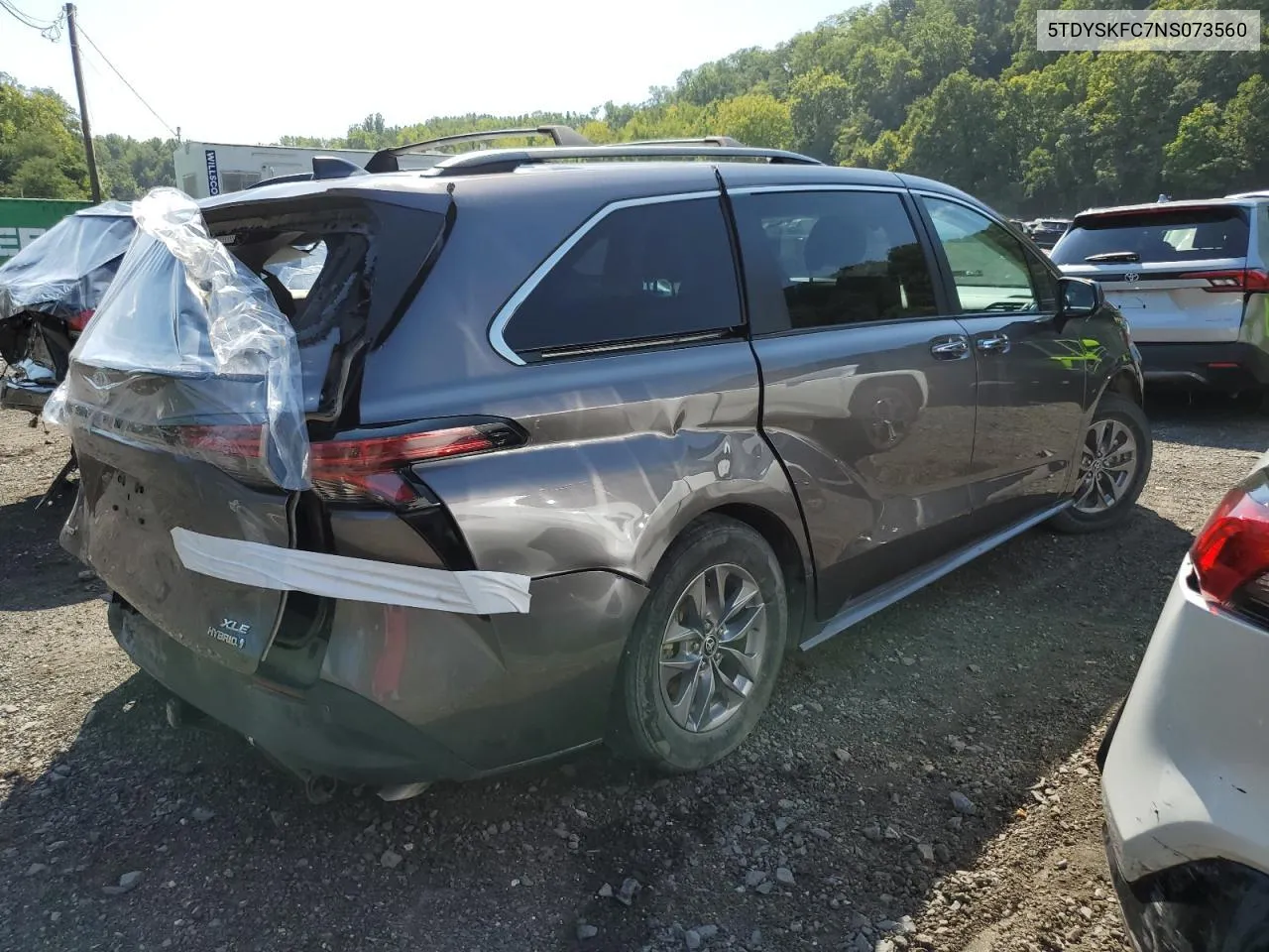 2022 Toyota Sienna Xle VIN: 5TDYSKFC7NS073560 Lot: 80547224