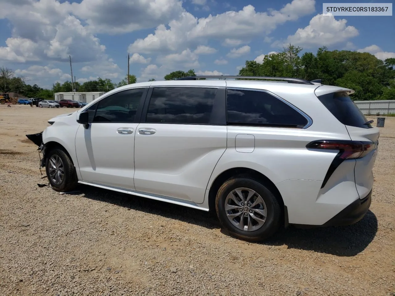 2024 Toyota Sienna Xle VIN: 5TDYRKEC0RS183367 Lot: 52570514