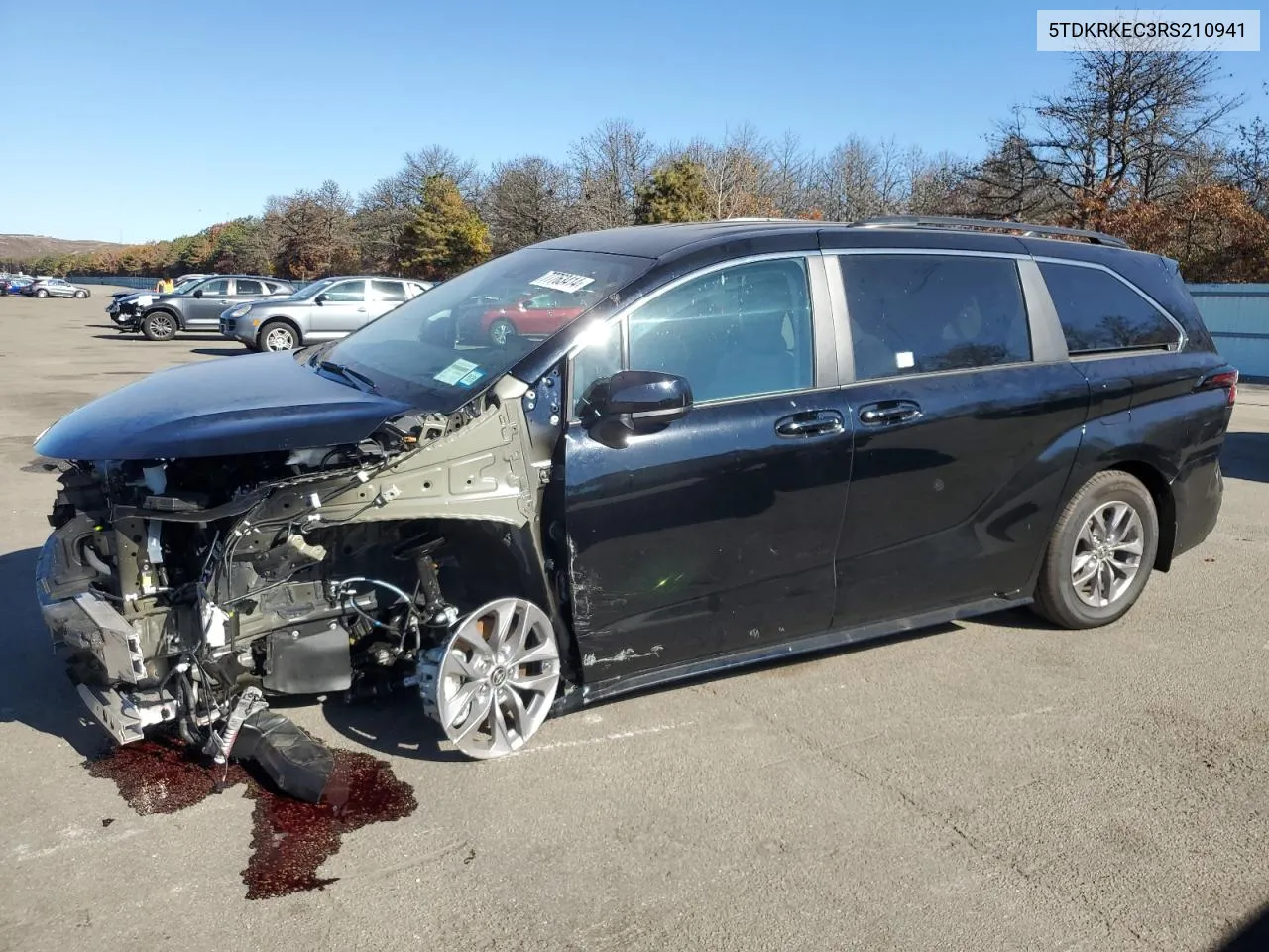 2024 Toyota Sienna Le VIN: 5TDKRKEC3RS210941 Lot: 77763414