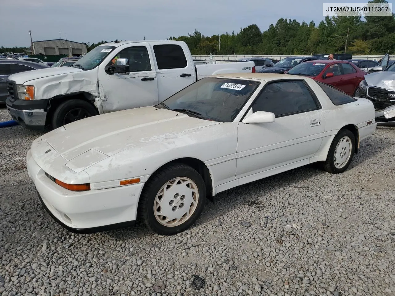 1989 Toyota Supra Sport Roof VIN: JT2MA71J5K0116367 Lot: 71280374