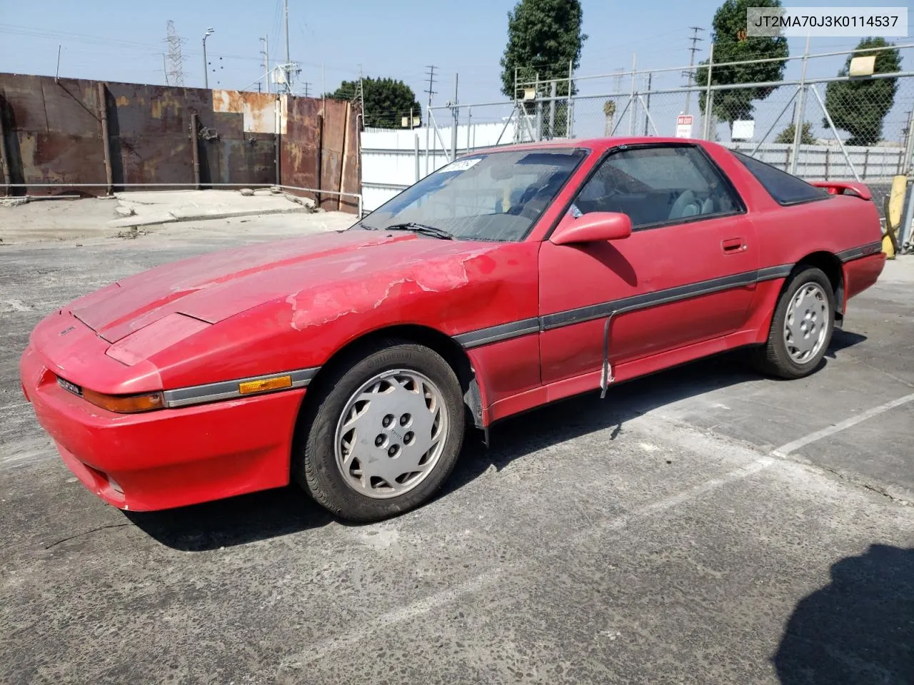 1989 Toyota Supra Sport Roof VIN: JT2MA70J3K0114537 Lot: 72587854