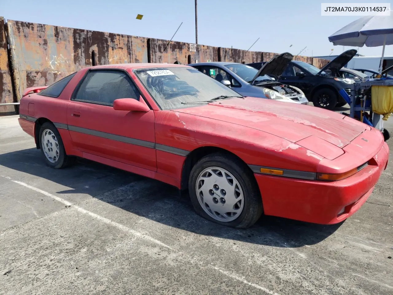 1989 Toyota Supra Sport Roof VIN: JT2MA70J3K0114537 Lot: 72587854