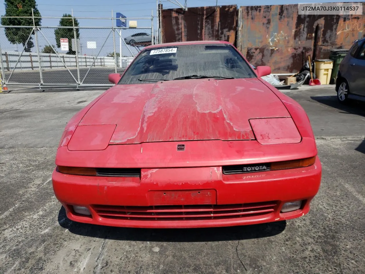 1989 Toyota Supra Sport Roof VIN: JT2MA70J3K0114537 Lot: 72587854