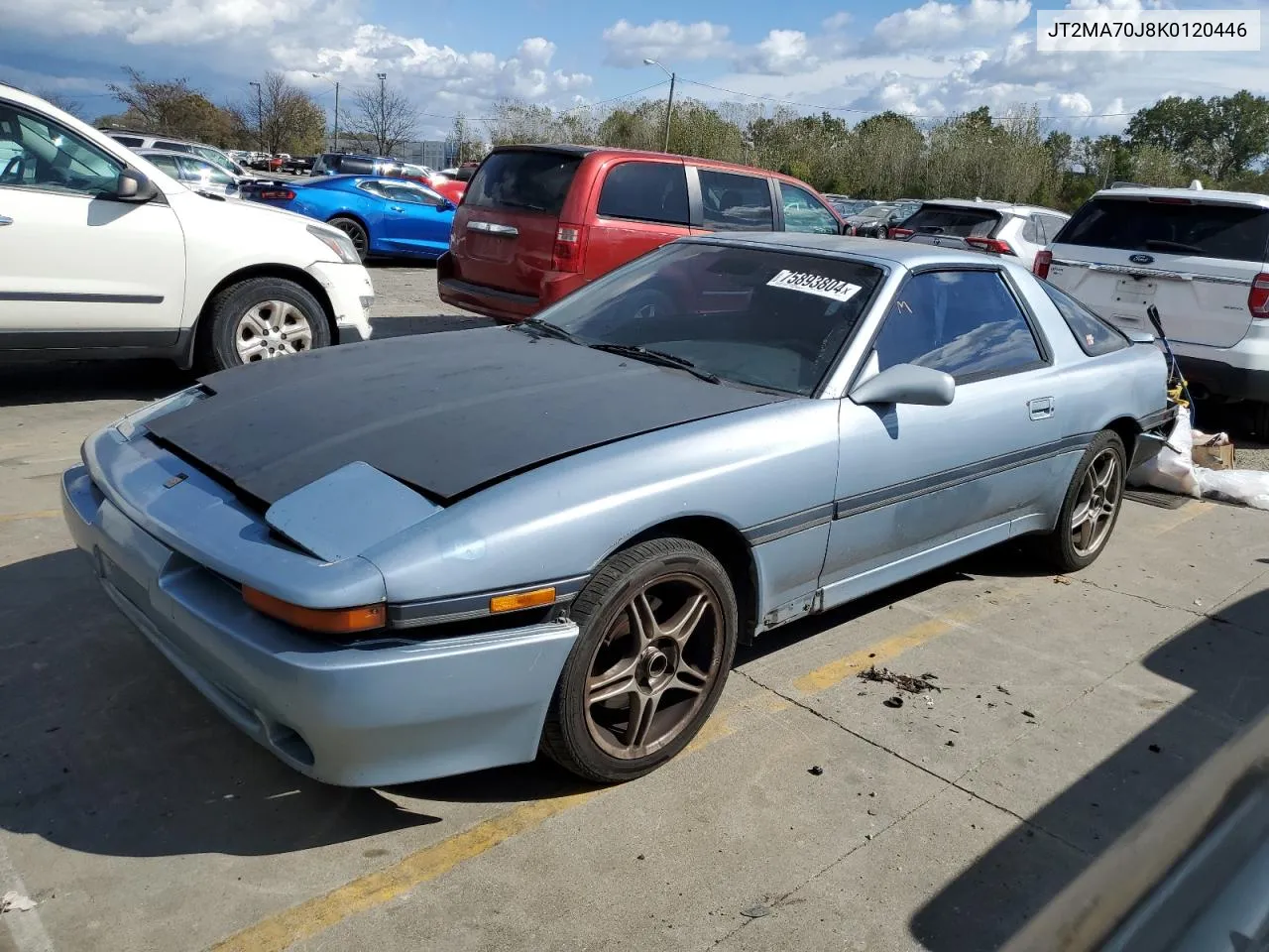 1989 Toyota Supra Sport Roof VIN: JT2MA70J8K0120446 Lot: 75893804