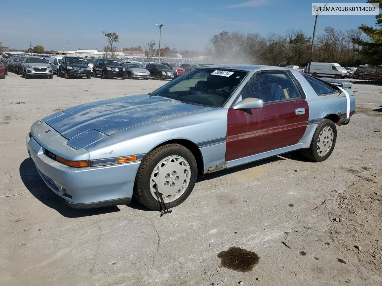 1989 Toyota Supra Sport Roof VIN: JT2MA70J8K0114002 Lot: 78068714