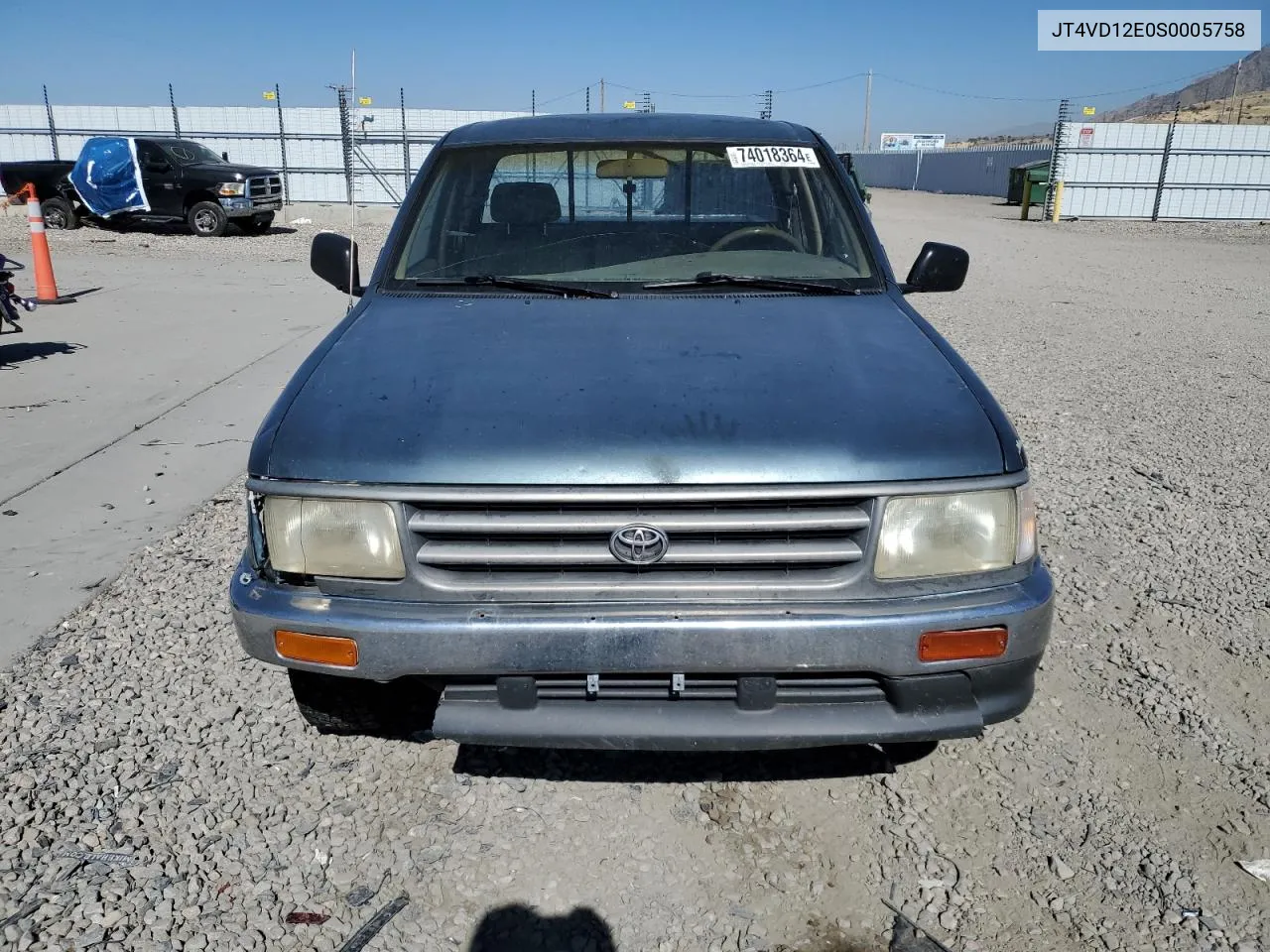 1995 Toyota T100 Xtracab VIN: JT4VD12E0S0005758 Lot: 74018364