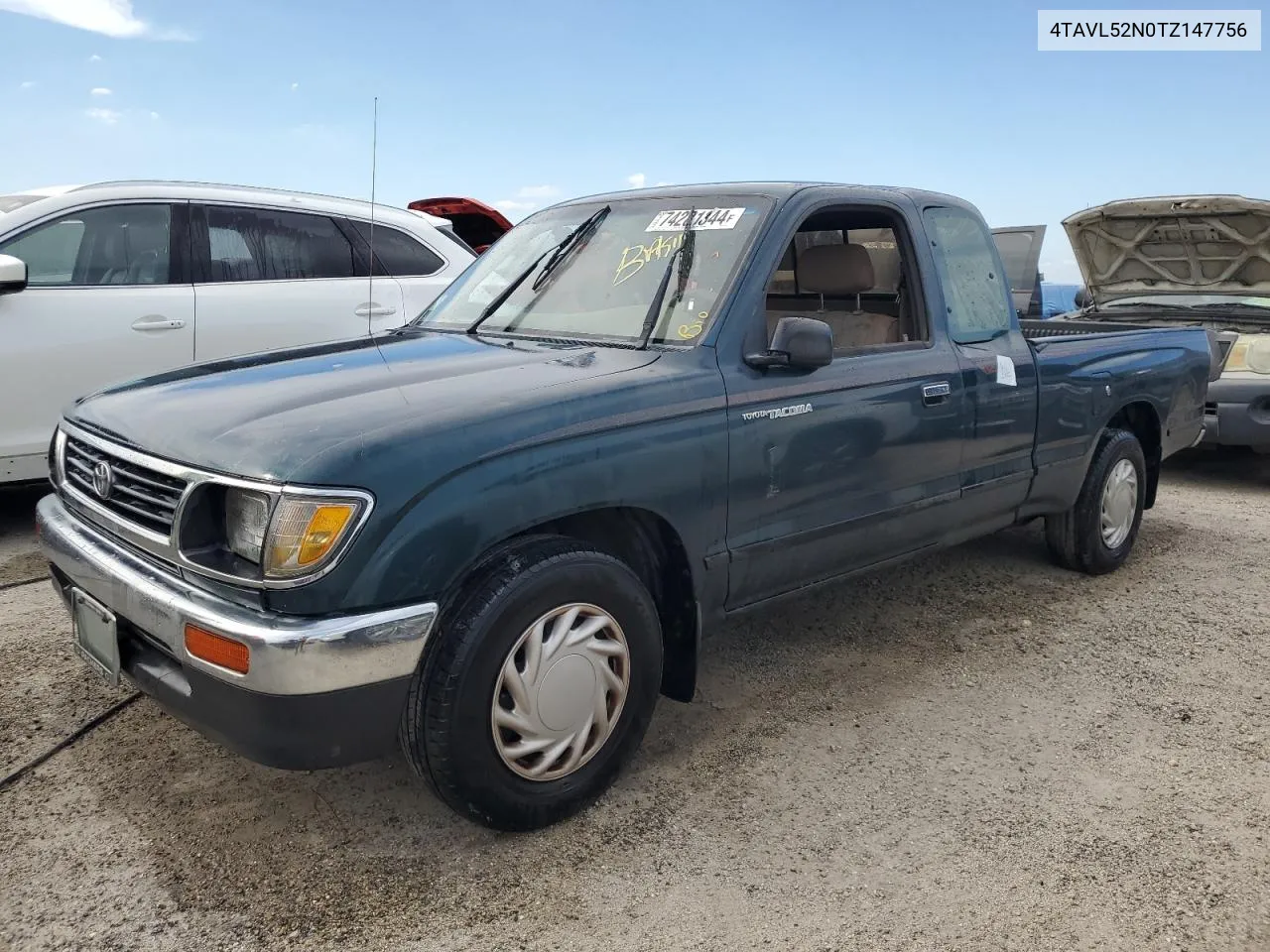 1996 Toyota Tacoma Xtracab VIN: 4TAVL52N0TZ147756 Lot: 74281344