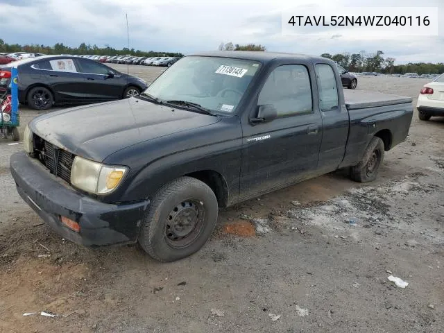 1998 Toyota Tacoma Xtracab VIN: 4TAVL52N4WZ040116 Lot: 43421404