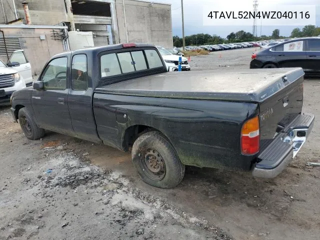 1998 Toyota Tacoma Xtracab VIN: 4TAVL52N4WZ040116 Lot: 43421404