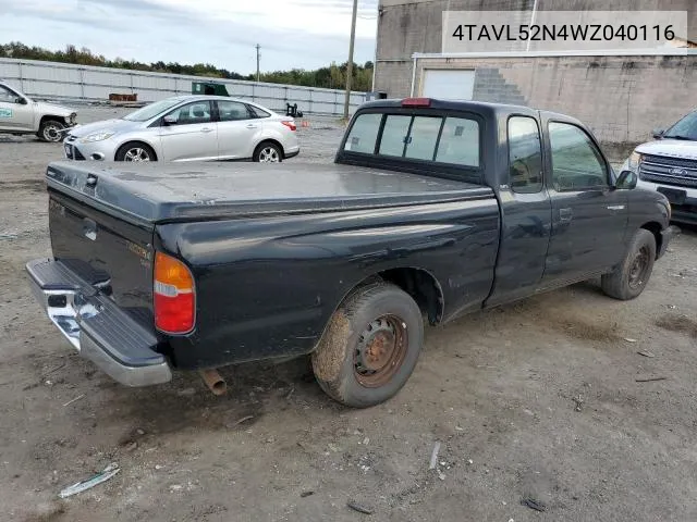 1998 Toyota Tacoma Xtracab VIN: 4TAVL52N4WZ040116 Lot: 43421404