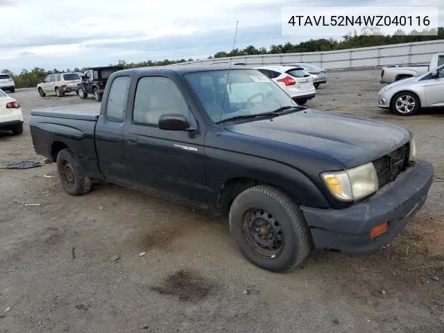 1998 Toyota Tacoma Xtracab VIN: 4TAVL52N4WZ040116 Lot: 43421404